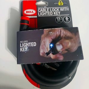 Cable lock with lighted key